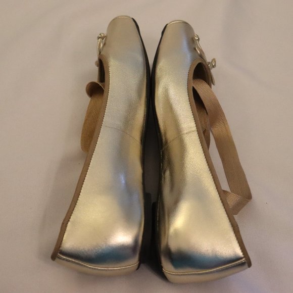 Women's Cole Haan Gold Ballet Flats - Multi Sizes - Picture 6 of 9